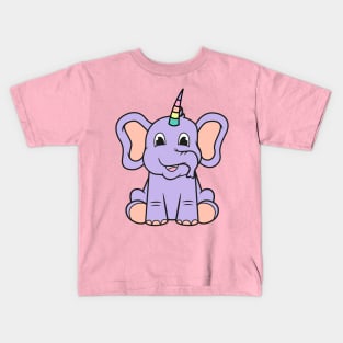 Elephanticorn, the combination of elephant and unicorn Kids T-Shirt